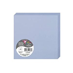 Clairefontaine 22839C Packung (mit 25 Doppelkarten Pollen, Gefaltet, 135 x 135 mm) 210g, lavendelblau Clairefontaine 22839C Packung (mit 25 Doppelkarten Pollen, Gefaltet, 135 x 135 mm) 210g, lavendelblau