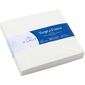 Clairefontaine Obálky G.Lalo 22000L s podšívkou Vergé de France (perfektní pro vaše pozvánky, 14 x 14 cm, 25 obálek, 162 g) bílé Clairefontaine Obálky G.Lalo 22000L s podšívkou Vergé de France (perfektní pro vaše pozvánky, 14 x 14 cm, 25 obálek, 162 g) bílé