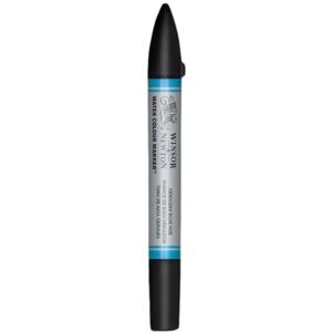 Winsor & Newton 0201139 Akvarelové zvýrazňovače – 2 hroty, štětec a jemný hrot, stálý na světle, vysoce pigmentované akvarelové barvy pro kaligrafii, kresby – barevný odstín Cölinově modrá Winsor & Newton 0201139 Akvarelové zvýrazňovače – 2 hroty, štětec a jemný hrot, stálý na světle, vysoce pigmentované akvarelové barvy pro kaligrafii, kresby – barevný odstín Cölinově modrá