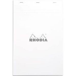 Rhodia 19601C Sešívaný zápisník (kostkovaný s okrajem, 80 g, A4, 210 x 318 mm, 80 listů, mikroperforovaný) 1 kus bílý / stříbrný Rhodia 19601C Sešívaný zápisník (kostkovaný s okrajem, 80 g, A4, 210 x 318 mm, 80 listů, mikroperforovaný) 1 kus bílý / stříbrný