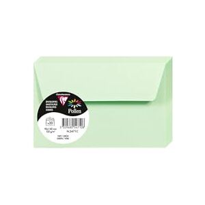 Clairefontaine 5471C balení 20 obálek pylů, 90 x 140 mm, 120 g, ideální pro pozvánky a korespondenci, zelená, 1 balení Clairefontaine 5471C balení 20 obálek pylů, 90 x 140 mm, 120 g, ideální pro pozvánky a korespondenci, zelená, 1 balení
