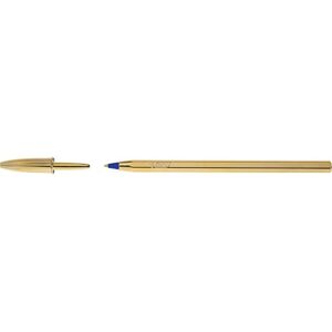 BIC Cristal Shine, 20 kuličkových per, ušlechtilé kuli ve zlaté, s modrým inkoustem na dokumenty, ideální jako kancelářské potřeby BIC Cristal Shine, 20 kuličkových per, ušlechtilé kuli ve zlaté, s modrým inkoustem na dokumenty, ideální jako kancelářské potřeby