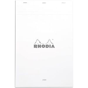 Rhodia 19201C Sešívaný zápisník (lemovaný, 80 g, A4, 210 x 318 mm, 80 listů, mikroperforovaný) 1 kus bílý / stříbrný Rhodia 19201C Sešívaný zápisník (lemovaný, 80 g, A4, 210 x 318 mm, 80 listů, mikroperforovaný) 1 kus bílý / stříbrný