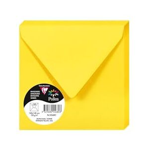 Clairefontaine 5568C – balení s 20 obálkami pylu, 140 x 140 mm, 120 g, ideální pro pozvánky a korespondenci, sluneční žlutá, 1 balení Clairefontaine 5568C – balení s 20 obálkami pylu, 140 x 140 mm, 120 g, ideální pro pozvánky a korespondenci, sluneční žlutá, 1 balení
