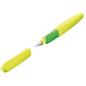 Pelikan Plnicí pero Twist, pero z ušlechtilé oceli v šířce tahu M vč. inkoustové kazety, neonově žluté Pelikan Plnicí pero Twist, pero z ušlechtilé oceli v šířce tahu M vč. inkoustové kazety, neonově žluté