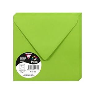Clairefontaine 5548C balení 20 obálek pylů, s podšívkou, 140 x 140 mm, 120 g, ideální pro pozvánky a korespondenci, máta, 1 balení Clairefontaine 5548C balení 20 obálek pylů, s podšívkou, 140 x 140 mm, 120 g, ideální pro pozvánky a korespondenci, máta, 1 balení
