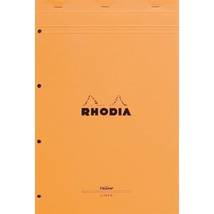 Rhodia 119660C Poznámkový blok N°119 (sešitý, DIN A4+, 21 x 31,8 cm, linkovaný s okrajem, 80 listů, žlutý papír, 80 g) 1 kus, oranžový Rhodia 119660C Poznámkový blok N°119 (sešitý, DIN A4+, 21 x 31,8 cm, linkovaný s okrajem, 80 listů, žlutý papír, 80 g) 1 kus, oranžový