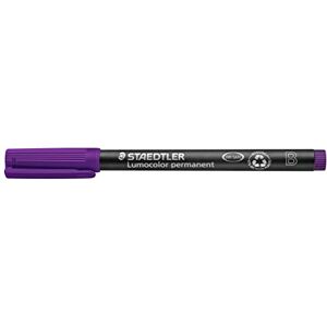 Staedtler permanentní popisovač Lumocolor, fialová, klínový hrot cca 1,0 2,5 mm, odolný proti rozmazání a vodě, Made in Germany, dlouhá životnost, 10 fialových univerzálních tužek v kartonovém Staedtler permanentní popisovač Lumocolor, fialová, klínový hrot cca 1,0 2,5 mm, odolný proti rozmazání a vodě, Made in Germany, dlouhá životnost, 10 fialových univerzálních tužek v kartonovém