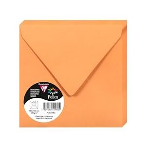 Clairefontaine 5598C balení 20 obálek pylů, 140 x 140 mm, 120 g, ideální pro pozvánky a korespondenci, klementine, 1 balení Clairefontaine 5598C balení 20 obálek pylů, 140 x 140 mm, 120 g, ideální pro pozvánky a korespondenci, klementine, 1 balení