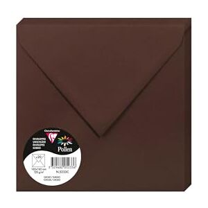 Clairefontaine 5233C balení s 20 obálkami pyl 16,5 x 16,5 cm, 120 g, s podšívkou, ideální pro pozvánky a korespondenci, prémiový hladký papír, kakaová hnědá, 1 balení Clairefontaine 5233C balení s 20 obálkami pyl 16,5 x 16,5 cm, 120 g, s podšívkou, ideální pro pozvánky a korespondenci, prémiový hladký papír, kakaová hnědá, 1 balení