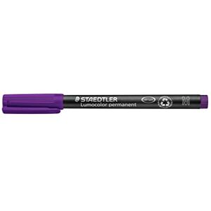 Staedtler permanentní popisovač Lumocolor, fialový, šířka čáry cca 1,0 mm, odolný proti rozmazání a vodě, Made in Germany, dlouhá životnost, 10 fialových univerzálních tužek v kartonovém pouzdře, Staedtler permanentní popisovač Lumocolor, fialový, šířka čáry cca 1,0 mm, odolný proti rozmazání a vodě, Made in Germany, dlouhá životnost, 10 fialových univerzálních tužek v kartonovém pouzdře,