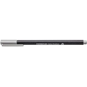 Staedtler triplus Fineliner 334, trojhranný, super jemný, kovově zasazený hrot, cca 0,3 mm, z 97% recyklátu, Made in Germany, kartonový obal s 10 kusy, barva světle šedá, 334-82 Staedtler triplus Fineliner 334, trojhranný, super jemný, kovově zasazený hrot, cca 0,3 mm, z 97% recyklátu, Made in Germany, kartonový obal s 10 kusy, barva světle šedá, 334-82