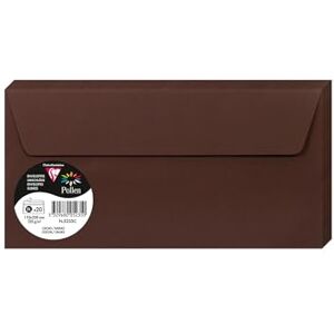 Clairefontaine 5235C balení s 20 obálkami pylový formát DL 11x22 cm, 120 g, samolepicí, ideální pro pozvánky a korespondenci, prémiový hladký papír, kakaová hnědá, 1 balení Clairefontaine 5235C balení s 20 obálkami pylový formát DL 11x22 cm, 120 g, samolepicí, ideální pro pozvánky a korespondenci, prémiový hladký papír, kakaová hnědá, 1 balení