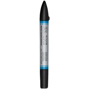 Winsor & Newton 0201515 akvarelové zvýrazňovače – 2 hroty, štětec a jemný hrot, stálý na světle, vysoce pigmentované akvarelové barvy pro kaligrafii, kresby – ftalo modrá, zelený odstín Winsor & Newton 0201515 akvarelové zvýrazňovače – 2 hroty, štětec a jemný hrot, stálý na světle, vysoce pigmentované akvarelové barvy pro kaligrafii, kresby – ftalo modrá, zelený odstín