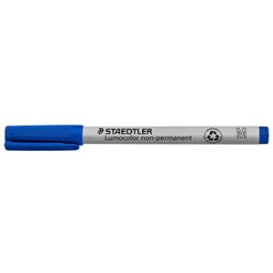 Staedtler Fóliové pero Lumocolor, modrá, rozpustná ve vodě, Made in Germany, doplňovací, dlouhá životnost, kulatý hrot M cca 1,0, 10 modrých univerzálních tužek v kartonovém pouzdře, 315-3 Staedtler Fóliové pero Lumocolor, modrá, rozpustná ve vodě, Made in Germany, doplňovací, dlouhá životnost, kulatý hrot M cca 1,0, 10 modrých univerzálních tužek v kartonovém pouzdře, 315-3