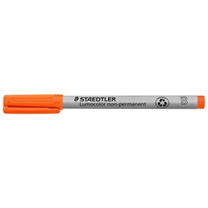 Staedtler Univerzální pero Lumocolor non-permanentní, oranžová, široký klínový hrot cca 1,0 2,5 mm, omyvatelný vlhkým hadříkem, pro téměř všechny povrchy, 10 oranžových fóliových tužek v kartonovém Staedtler Univerzální pero Lumocolor non-permanentní, oranžová, široký klínový hrot cca 1,0 2,5 mm, omyvatelný vlhkým hadříkem, pro téměř všechny povrchy, 10 oranžových fóliových tužek v kartonovém