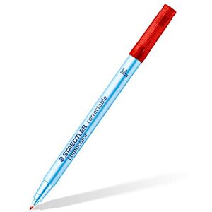Staedtler 305 F-2 Lumocolor correctable Fóliové pero F-špička, cca 0,6 mm, 10 kusů v kartonovém pouzdře, červená Staedtler 305 F-2 Lumocolor correctable Fóliové pero F-špička, cca 0,6 mm, 10 kusů v kartonovém pouzdře, červená