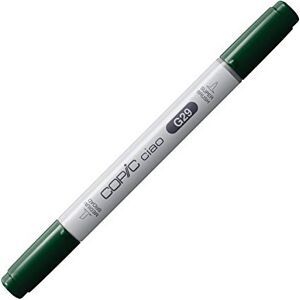 Copic Ciao Marker typ G – 29, Pine Tree Green, univerzální zvýrazňovač rozložení, se středně širokým a štětcovým hrotem Copic Ciao Marker typ G – 29, Pine Tree Green, univerzální zvýrazňovač rozložení, se středně širokým a štětcovým hrotem