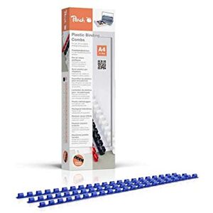 Peach Plastový vázací hřbet A4-6 mm 25 listů 100 kusů modrý PB406-04 Peach Plastový vázací hřbet A4-6 mm 25 listů 100 kusů modrý PB406-04