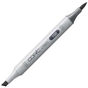 Copic Ciao Marker typ 100, černý, univerzální zvýrazňovač rozvržení, se středně širokou a štětcovou špičkou Copic Ciao Marker typ 100, černý, univerzální zvýrazňovač rozvržení, se středně širokou a štětcovou špičkou