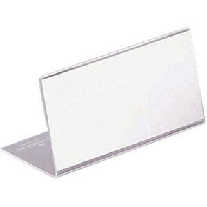 Durable Tabulka se jménem L stojánek (z akrylu, 52 x 100 mm) 10 kusů, transparentní, 805519 Durable Tabulka se jménem L stojánek (z akrylu, 52 x 100 mm) 10 kusů, transparentní, 805519