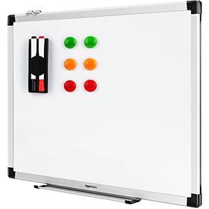 Amazon Basics Magnetická bílá tabule s držákem na tužky, omyvatelná za sucha, hliníkový rám, magnetická nástěnka, montáž na stěnu, pro domov, kancelář, školu, 60 cm x 45 cm Amazon Basics Magnetická bílá tabule s držákem na tužky, omyvatelná za sucha, hliníkový rám, magnetická nástěnka, montáž na stěnu, pro domov, kancelář, školu, 60 cm x 45 cm