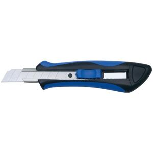 Wedo 78918 Cutter Softgrip 18 mm, gummierte Griffschale mit Rutschbremse, Rasterautomatik, Metallkern, inkl. 2 Ersatzklingen, blau Wedo 78918 Cutter Softgrip 18 mm, gummierte Griffschale mit Rutschbremse, Rasterautomatik, Metallkern, inkl. 2 Ersatzklingen, blau