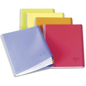 Clairefontaine 328626C Packung mit 5 Doppelspiralbücher Linicolor Fresh, DIN A4+, 80 Blatt kariert, 90g, farbig sortiert, 1 Pack Clairefontaine 328626C Packung mit 5 Doppelspiralbücher Linicolor Fresh, DIN A4+, 80 Blatt kariert, 90g, farbig sortiert, 1 Pack