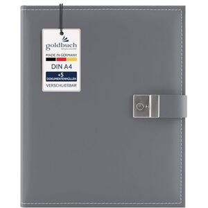 Goldbuch Desky na dokumenty 53809 Cezanne pro dokumenty DIN A4, pořadač s kroužkovým pořadačem včetně 5 průhledných obalů, rozšiřitelné pořadače se zámkem, složka z umělé kůže, cca 27,5 x 34 cm, kámen Goldbuch Desky na dokumenty 53809 Cezanne pro dokumenty DIN A4, pořadač s kroužkovým pořadačem včetně 5 průhledných obalů, rozšiřitelné pořadače se zámkem, složka z umělé kůže, cca 27,5 x 34 cm, kámen