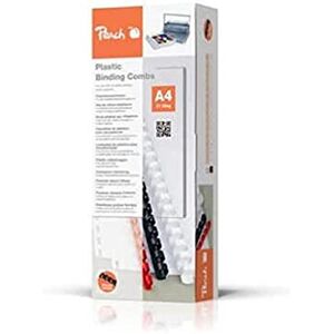 Peach Plastový vázací hřbet A4-6 mm 25 listů 100 kusů bílý PB406-01 Peach Plastový vázací hřbet A4-6 mm 25 listů 100 kusů bílý PB406-01