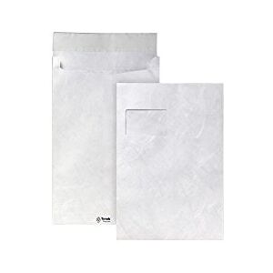 Tyvek Faltentasche mit Spitzboden C4 (324x229x20mm) haftklebend mit Fenster weiß 55g 100 Stück Tyvek Faltentasche mit Spitzboden C4 (324x229x20mm) haftklebend mit Fenster weiß 55g 100 Stück