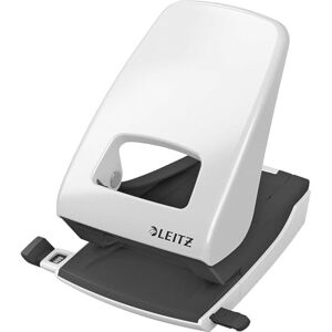 Leitz Silná kancelářská děrovačka z kovu, na 40 listů, kolejnice s údaji o formátu, ergonomický design, šedá, 51380085 Leitz Silná kancelářská děrovačka z kovu, na 40 listů, kolejnice s údaji o formátu, ergonomický design, šedá, 51380085