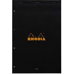 Rhodia 206009C poznámkový blok (DIN A4, 21 x 29,7 cm, mikroperforovaný, linkovaný s okrajem, 80 listů) 1 kus černý Rhodia 206009C poznámkový blok (DIN A4, 21 x 29,7 cm, mikroperforovaný, linkovaný s okrajem, 80 listů) 1 kus černý