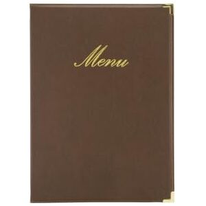 Securit Classic vzhled kůže A4 menu (x20) plus box, vč. 1 dvojité vložky pro menu (pro 4 strany A4), hnědá Securit Classic vzhled kůže A4 menu (x20) plus box, vč. 1 dvojité vložky pro menu (pro 4 strany A4), hnědá