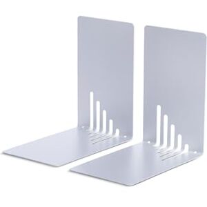 MAUL Kovový držák na knihu (2 ks v balení) 14 × 8,5 × 14 cm držák na knihy, organizér pro děti, knihy, kancelář, regál podpěra knihy šetrná k nábytku ze stabilního kovu stylový účetní stříbrná MAUL Kovový držák na knihu (2 ks v balení) 14 × 8,5 × 14 cm držák na knihy, organizér pro děti, knihy, kancelář, regál podpěra knihy šetrná k nábytku ze stabilního kovu stylový účetní stříbrná