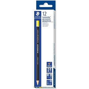 Staedtler 108 20-1 Lumocolor glasochrom suché značkovače, 12 kusů v kartonu permanentní, žluté Staedtler 108 20-1 Lumocolor glasochrom suché značkovače, 12 kusů v kartonu permanentní, žluté