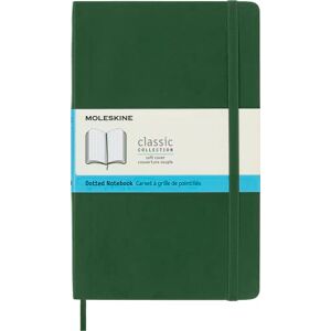 Moleskine Klasický puntíkovaný poznámkový blok měkká ochrana s gumovým páskem myrtově zelená velikost 13 x 21 cm, 192 stran Moleskine Klasický puntíkovaný poznámkový blok měkká ochrana s gumovým páskem myrtově zelená velikost 13 x 21 cm, 192 stran