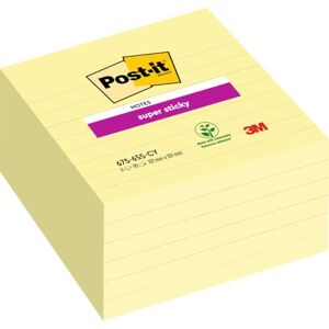 Post-it Super Sticky Notes im Großformat, Gelb, Liniert 6 Blöcke, 101 mm x 101 mm, 90 Blatt pro Block Extra-stark klebende Notizzettel für To-Do-Listen und Erinnerungen Post-it Super Sticky Notes im Großformat, Gelb, Liniert 6 Blöcke, 101 mm x 101 mm, 90 Blatt pro Block Extra-stark klebende Notizzettel für To-Do-Listen und Erinnerungen