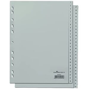Durable registr čísel 650410 (A4, reliéfní karty 1-52, deka PP) 1 kus, šedá Durable registr čísel 650410 (A4, reliéfní karty 1-52, deka PP) 1 kus, šedá