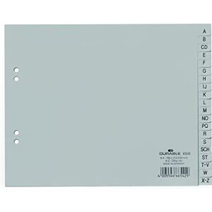 Durable Registr A-Z (PP, A4 částečně krycí, 20dílná, 215/230 x 180 mm) 20 kusů, šedá, 650010 Durable Registr A-Z (PP, A4 částečně krycí, 20dílná, 215/230 x 180 mm) 20 kusů, šedá, 650010