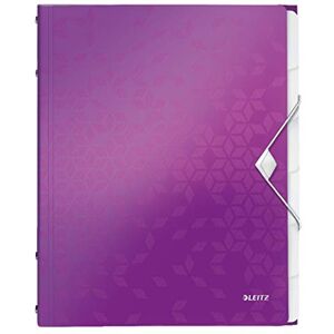 Leitz 46330062 pořadač WOW, 6 přihrádek, PP, fialové Leitz 46330062 pořadač WOW, 6 přihrádek, PP, fialové