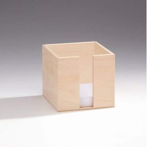 GLOREX Box na poznámkový blok, dřevo, přírodní, 11 x 11 x 10,5 cm, 6 1683 700 GLOREX Box na poznámkový blok, dřevo, přírodní, 11 x 11 x 10,5 cm, 6 1683 700