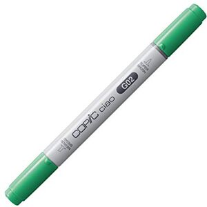 Copic Ciao Marker Typ G 02, Spectrum Green, univerzální zvýrazňovač rozložení, se středně širokým a jedním štětcovým hrotem Copic Ciao Marker Typ G 02, Spectrum Green, univerzální zvýrazňovač rozložení, se středně širokým a jedním štětcovým hrotem