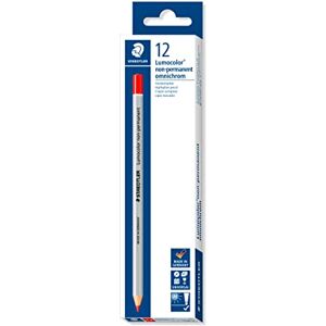 Staedtler 108-2 Lumocolor omnichrom suchý popisovač, 12 kusů v kartonovém pouzdře non-permanentní, červená Staedtler 108-2 Lumocolor omnichrom suchý popisovač, 12 kusů v kartonovém pouzdře non-permanentní, červená
