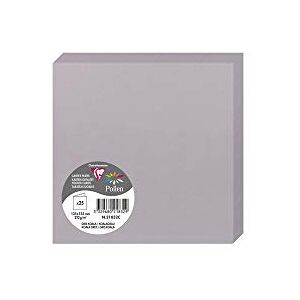 Clairefontaine 21832C Packung (mit 25 Doppelkarten Pollen, Gefaltet, 135 x 135 mm) 210g, koalagrau Clairefontaine 21832C Packung (mit 25 Doppelkarten Pollen, Gefaltet, 135 x 135 mm) 210g, koalagrau
