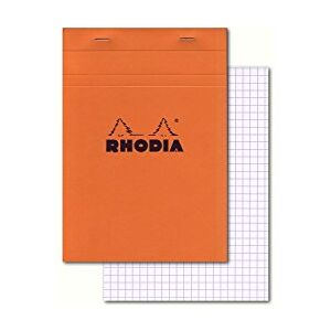 Rhodia Poznámkový blok 16200C (DIN A5, 14,8 x 21 cm, sešitý, čtverečkovaný, 80 listů, praktický a zatížitelný) 1 kus oranžový Rhodia Poznámkový blok 16200C (DIN A5, 14,8 x 21 cm, sešitý, čtverečkovaný, 80 listů, praktický a zatížitelný) 1 kus oranžový