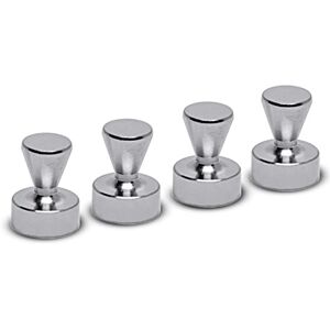 MAUL Neodymový kuželový magnet Ø 20 x 24 mm (4 kusy) magnety na magnetickou tabuli, ledničku, bílou tabuli magnety silné s přilnavostí 14,0 kg Mini magnety v praktickém designu stříbrné MAUL Neodymový kuželový magnet Ø 20 x 24 mm (4 kusy) magnety na magnetickou tabuli, ledničku, bílou tabuli magnety silné s přilnavostí 14,0 kg Mini magnety v praktickém designu stříbrné