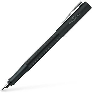 Faber-Castell 140908 moderní plnicí pero Grip 2011 s ergonomickým designem a vysoce kvalitní konstrukcí, plnicí pero s pružinou F, doplňovací vč. inkoustové kazety černé, 1 kus Faber-Castell 140908 moderní plnicí pero Grip 2011 s ergonomickým designem a vysoce kvalitní konstrukcí, plnicí pero s pružinou F, doplňovací vč. inkoustové kazety černé, 1 kus