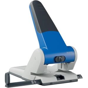 Leitz Extra silný otvor pro registraci, kov, vhodný až na 65 listů, kolejnice s nastavením formátu, ergonomický design díky prohlubní rukojeti, modrý, 51800035 Leitz Extra silný otvor pro registraci, kov, vhodný až na 65 listů, kolejnice s nastavením formátu, ergonomický design díky prohlubní rukojeti, modrý, 51800035