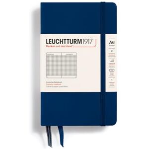 LEUCHTTURM1917 342919 Poznámkový blok Pocket (A6), tvrdé desky, 187 číslovaných stran, námořnický, čtverečkovaný LEUCHTTURM1917 342919 Poznámkový blok Pocket (A6), tvrdé desky, 187 číslovaných stran, námořnický, čtverečkovaný